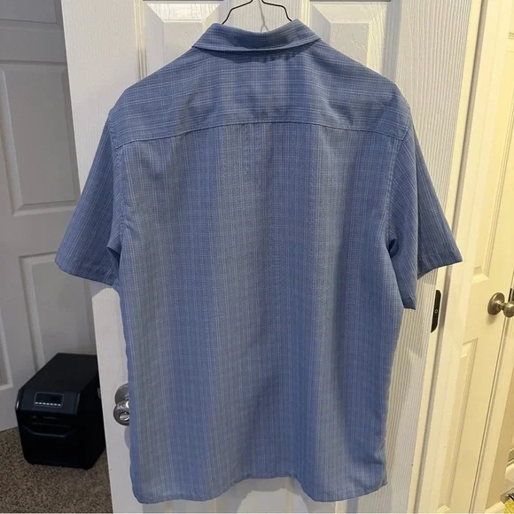 Croft & Barrow Men's Blue Pattern Short Sleeve Shirt Size M Loose Fit - Picture 4 of 4
